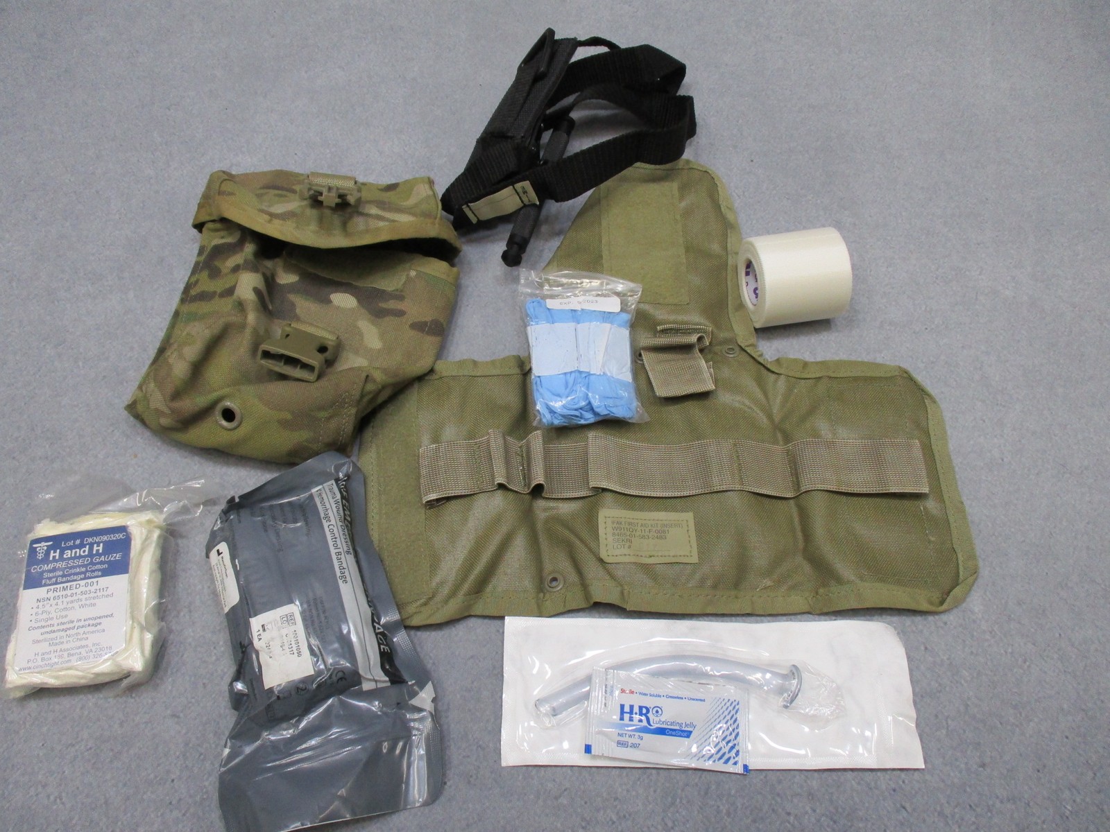 SEKRI IFAK First Aid Kit MultiCam Pouch SOF Tourniquet Trauma Bandage Gloves