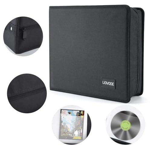 DVD Case 128 DVDs and 64 Booklets Capacity, CD/Blu-ray Storage 128 Capacity