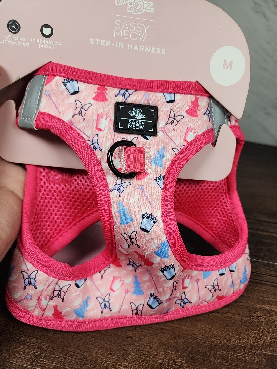☆LOOK☆ ~Sassy Meow The Wizard Of Oz Step In Cat Harness PINK Size Medium ☆NWT☆