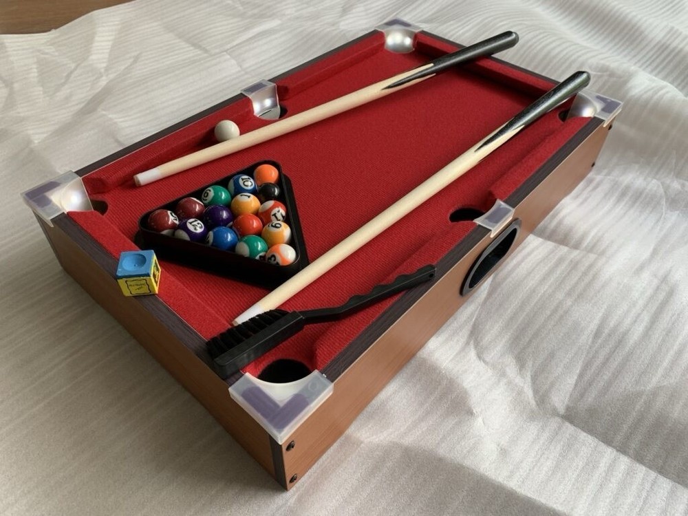 Mini Pool Table Billiard Set Tabletop Portable Pool Arcade Game Table