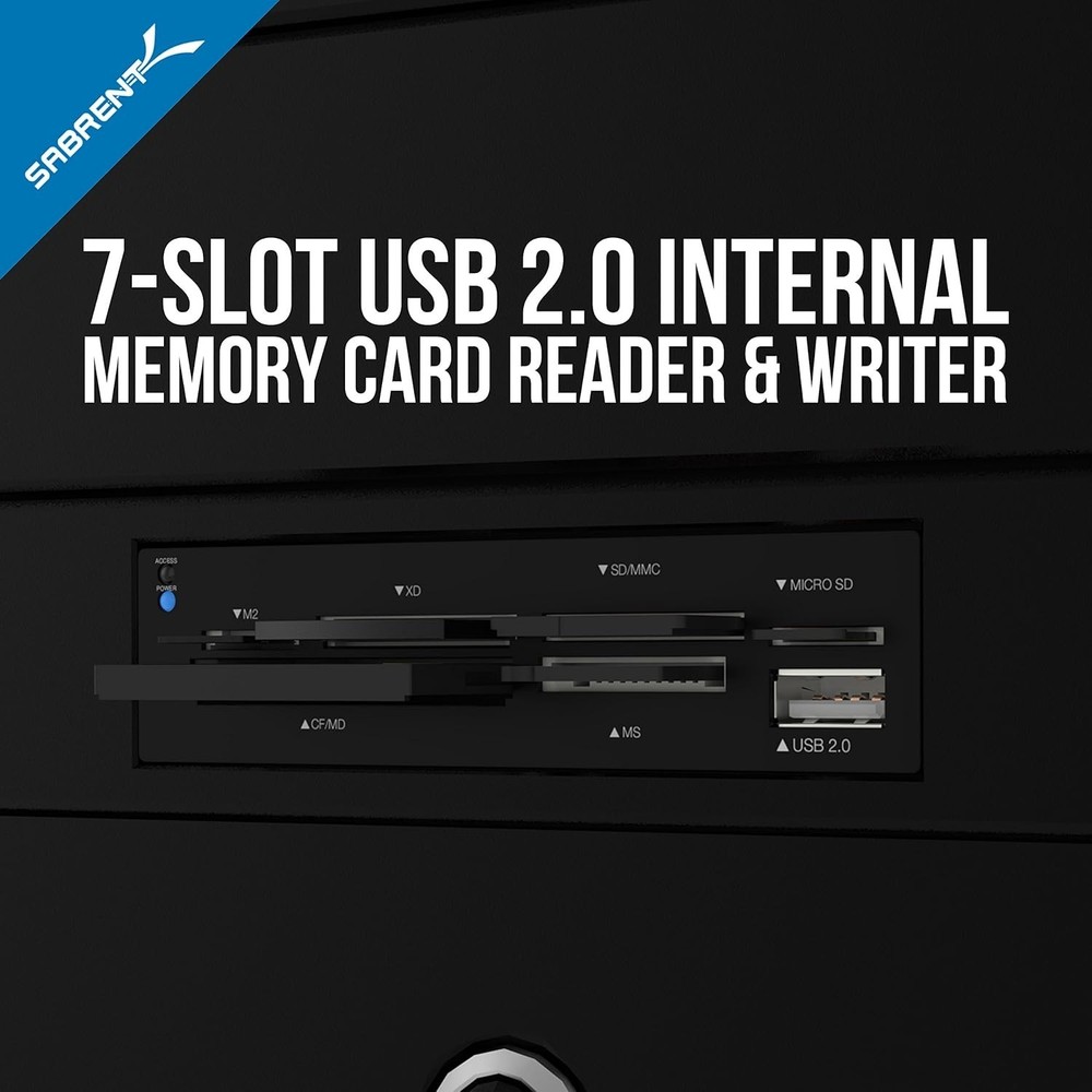 74-in-1 Internal Card Reader with USB for SD, Micro SD, CF, MS - High-Speed T...