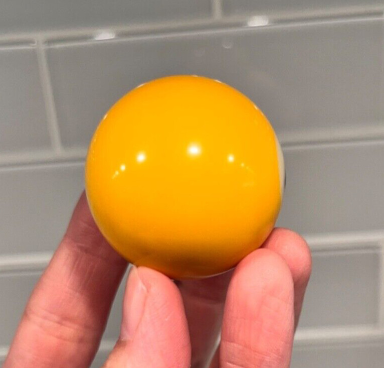 Mini Pool Billiard Ball 1.5" - Replacement Collectible - SOLID YELLOW #1