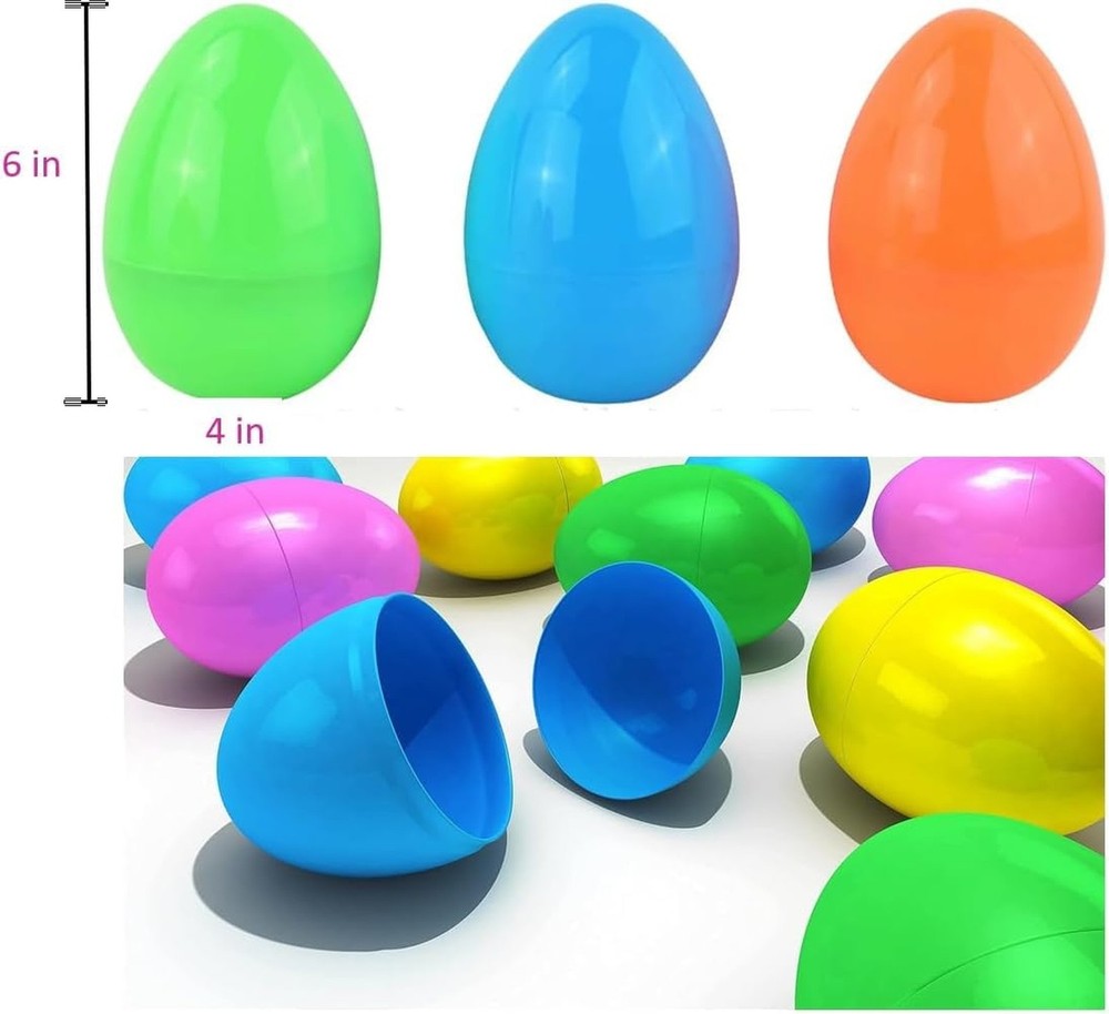 easter eggs，Jumbo Fillable Easter Eggs Colorful Bright Plastic Easter Egg