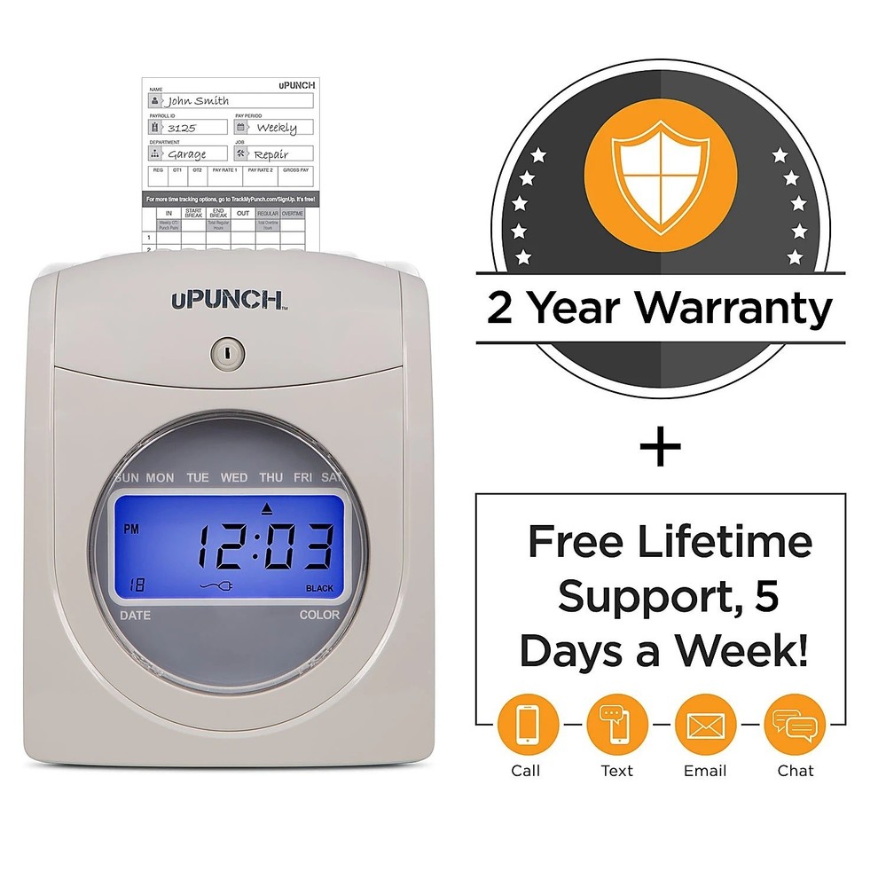 UPUNCH NEW AUTO-ALIGN CALCULATING TIME CLOCK BUNDLE UB2300 SEALED