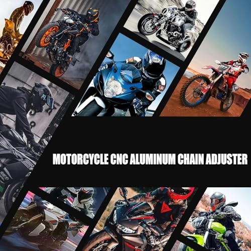 Universal Motorcycle CNC Chain Adjuster Tensioner Modified Accessories Red
