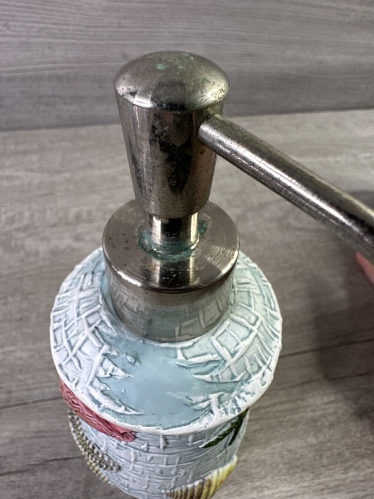 3 Piece Set Ocean Beach Theme Bathroom Soap Dispenser, Toothbrush Holder & Cup