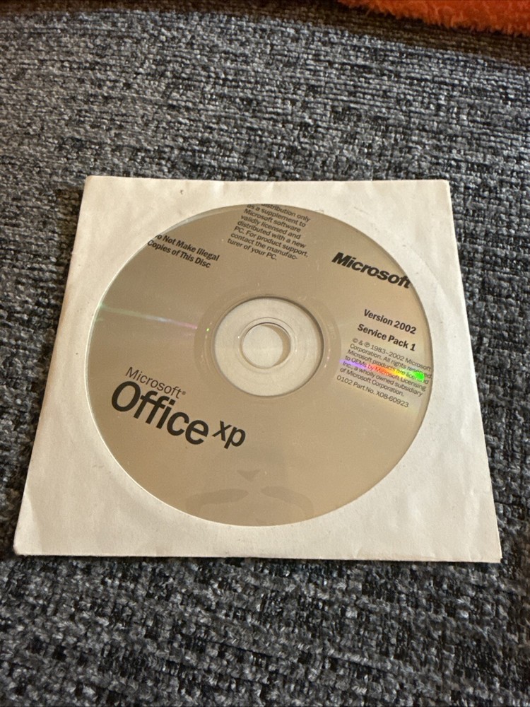 Microsoft Office XP Service Pack 1 CD