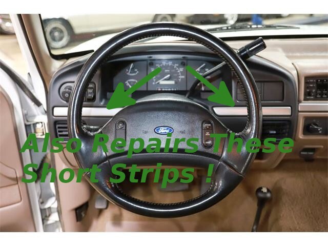 92-96 Dash Trim Strip Repair Kit Ford F150 F250 F350 Bronco -Fixes Broken Posts