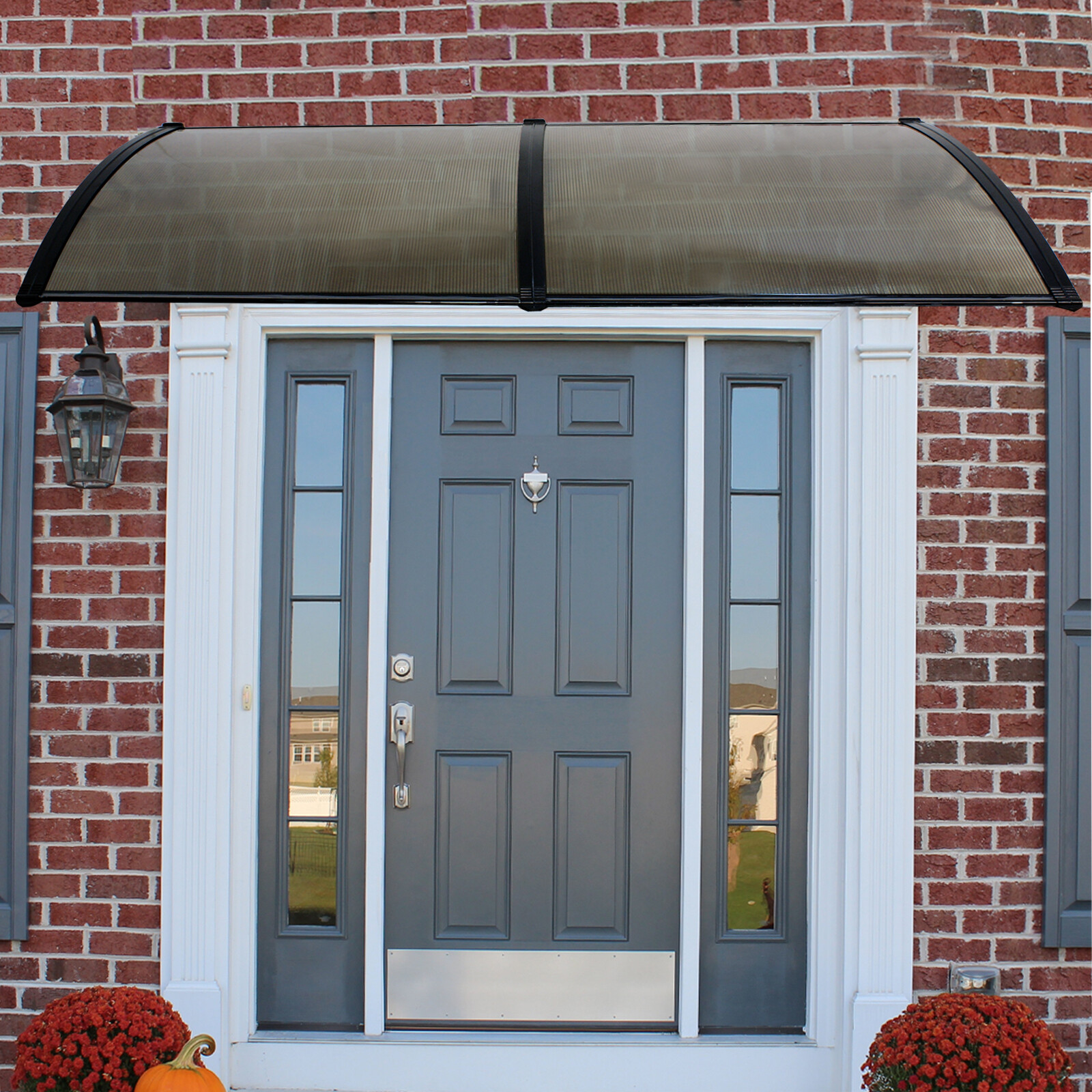 40 x 80 Window Awning Door Canopy Polycarbonate Cover, Brown