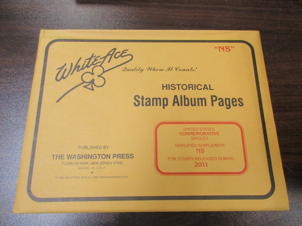 "WHITE-ACE"HISTORICAL STAMP PAGES U.S COMMEMORATIVE SINGLE #NS-2011  W/FREE SHP.