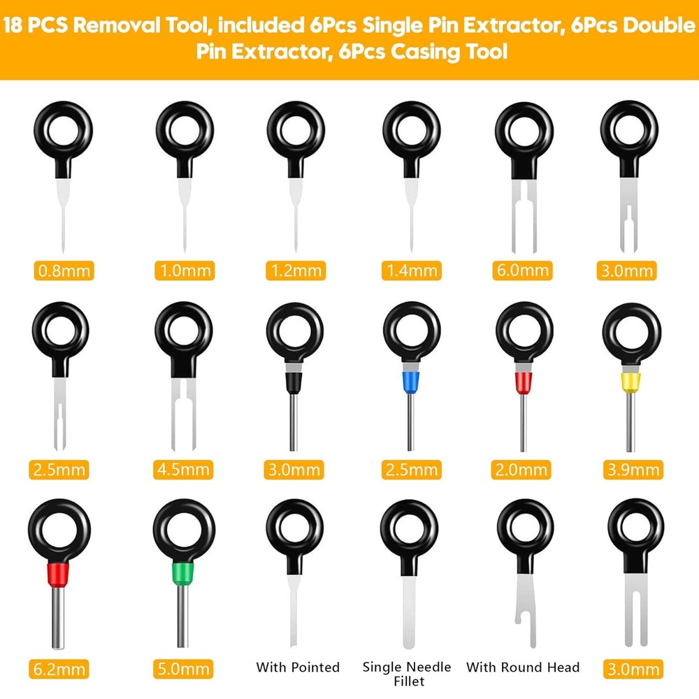 Terminal Removal Tool Kit, 82 Pcs Extractor Set, Depinning...