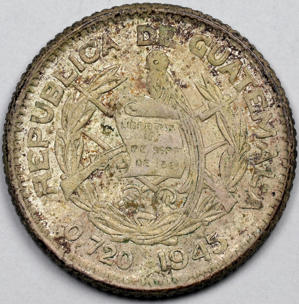 1945 Guatemala 5 Centavos