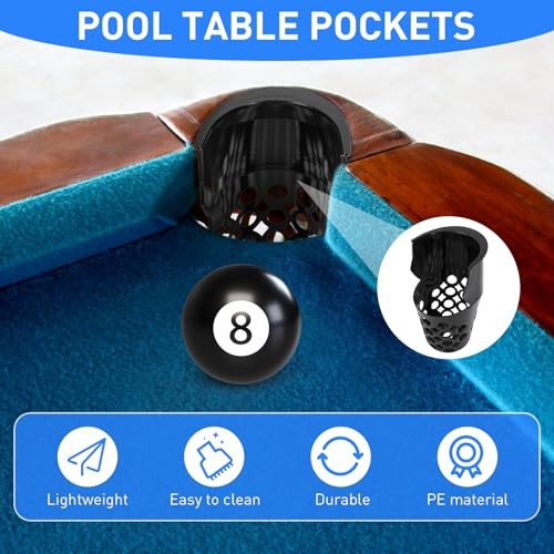6 Pack Pool Table Pockets, Pool Table Web Pockets, Billiard Pool Table