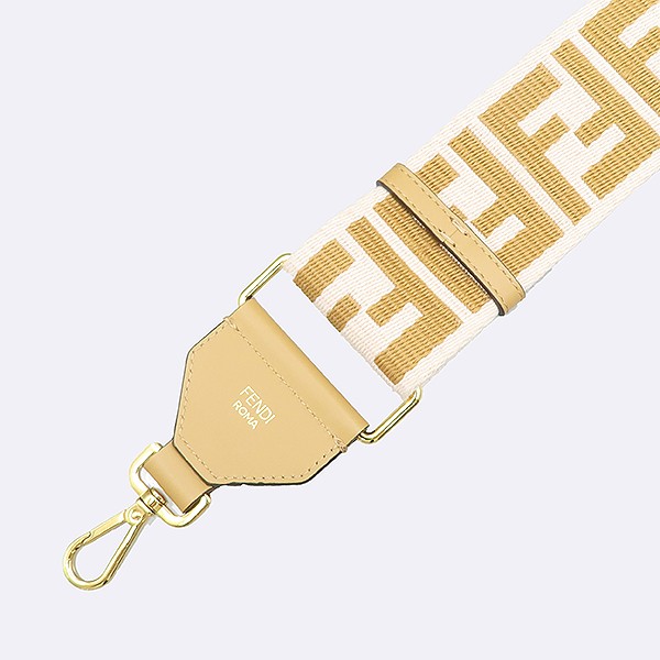Fendi FF Logo Canvas Shoulder Strap Bag