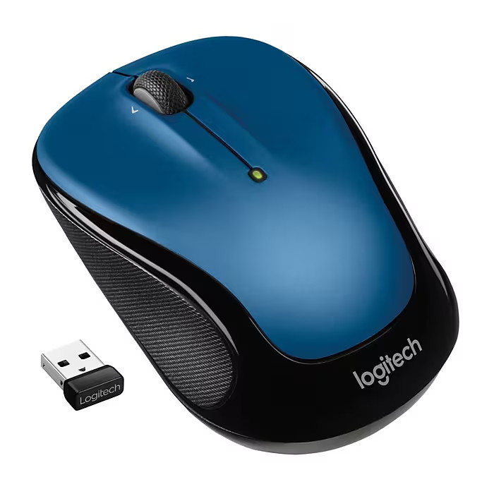 Logitech M325 Wireless Optical Mouse + 2.4 GHz USB Receiver PC & MAC - Blue