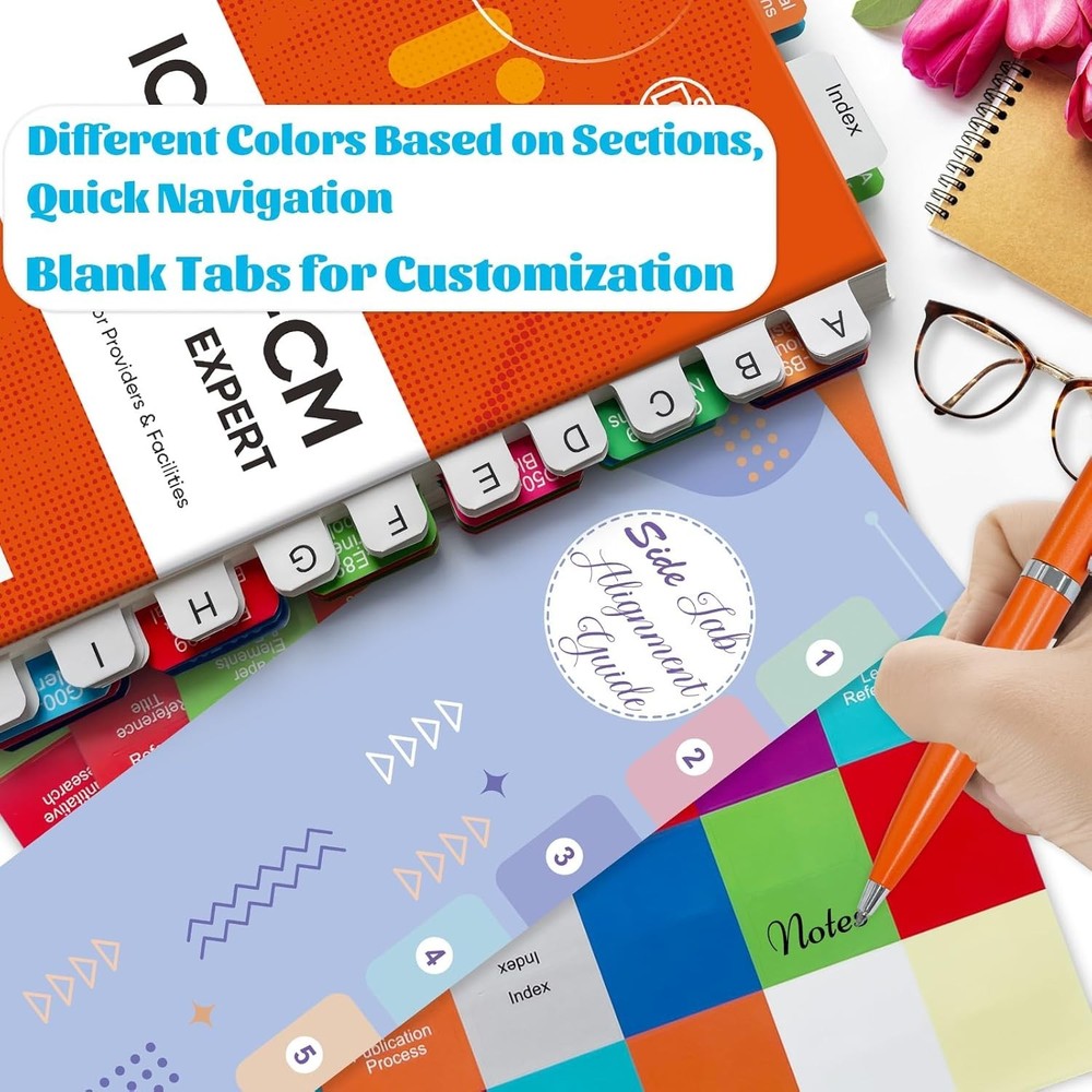 Upgraded ICD-10-CM 2025 Color-Coded Index Tabs Set - Waterproof & Durable