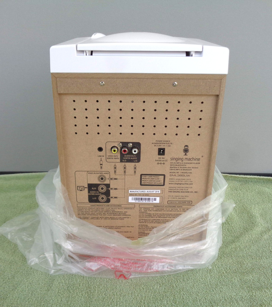 The Singing Machine- SML385UW- Karaoke Player- CD, USB, Bluetooth- Disco Lights