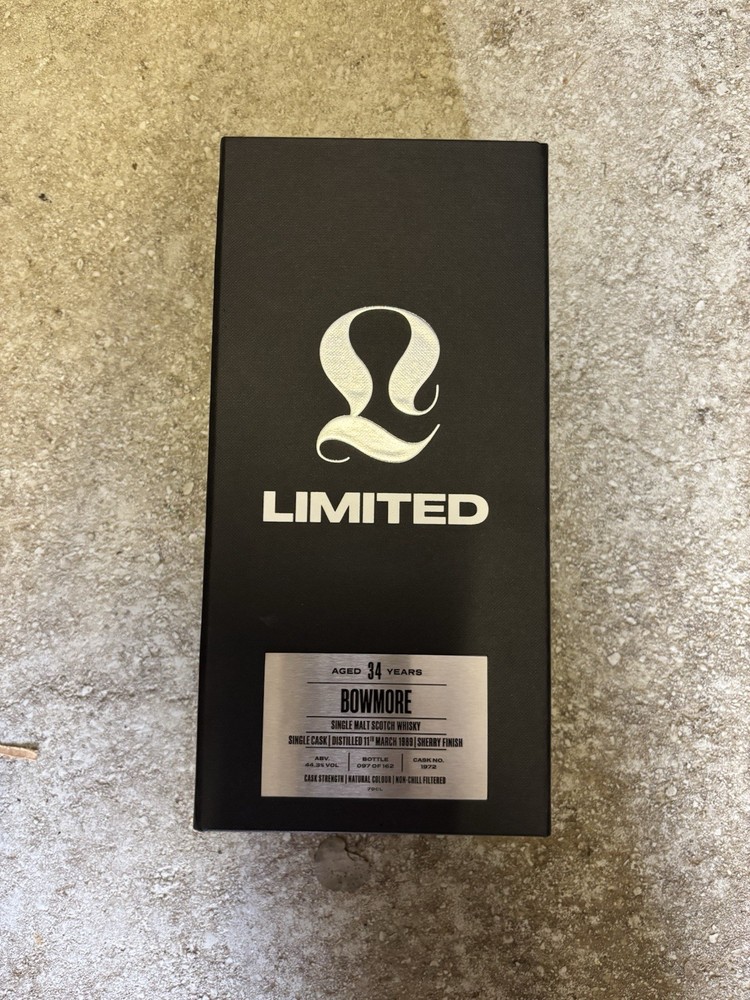 Bowmore Limited 34yrs  Vintage - Empty Box