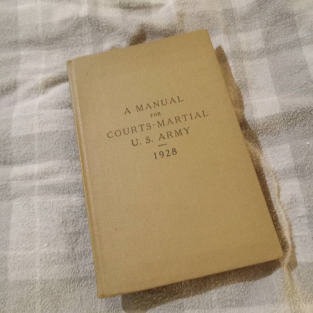 1928 US Army Courts Martial Book