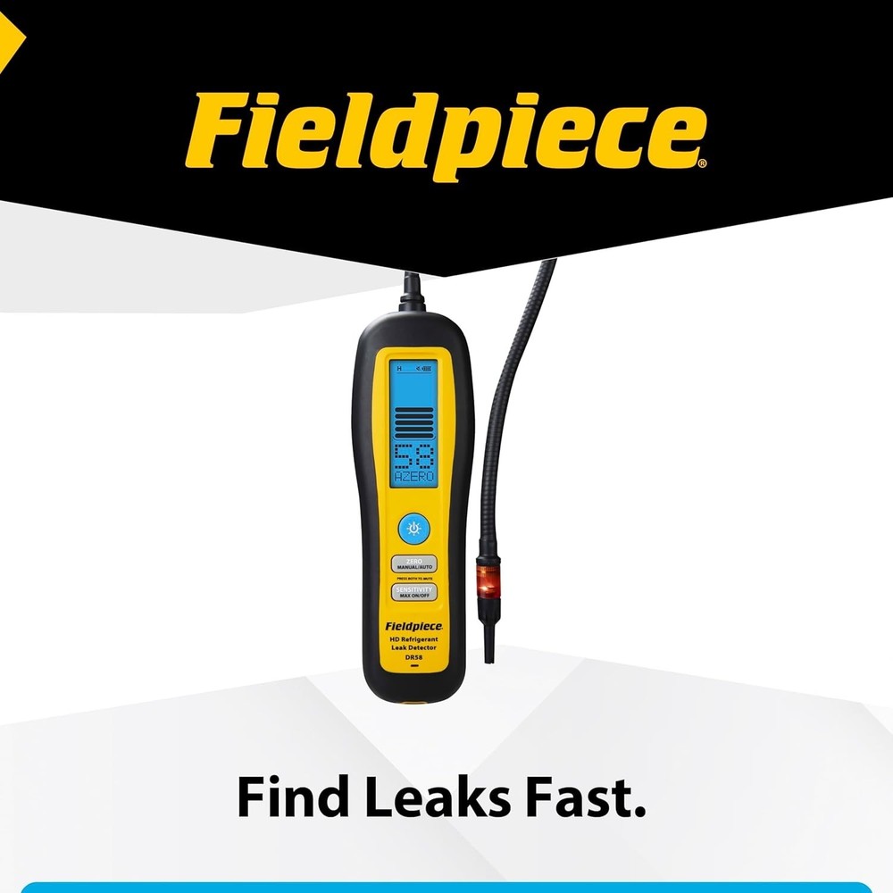 Heated Diode Refrigerant Leak Detector with LCD Screen and Replacement Tips