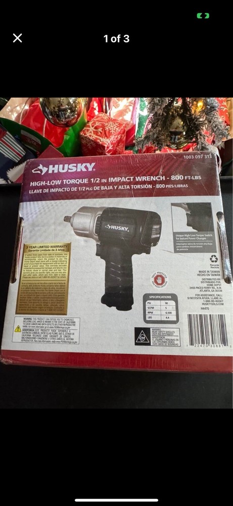 Husky 1/2 Inch Impact Wrench