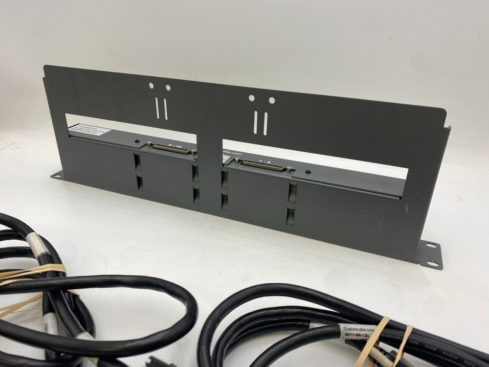 Custom Cable HDPP16 High Density Patch Panel 16 RJ-45 Ports NOS Black