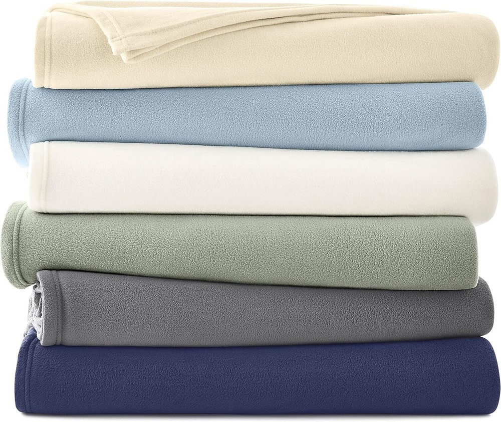 Vellux Microfleece Blankets, Full/Queen, Tornado Grey