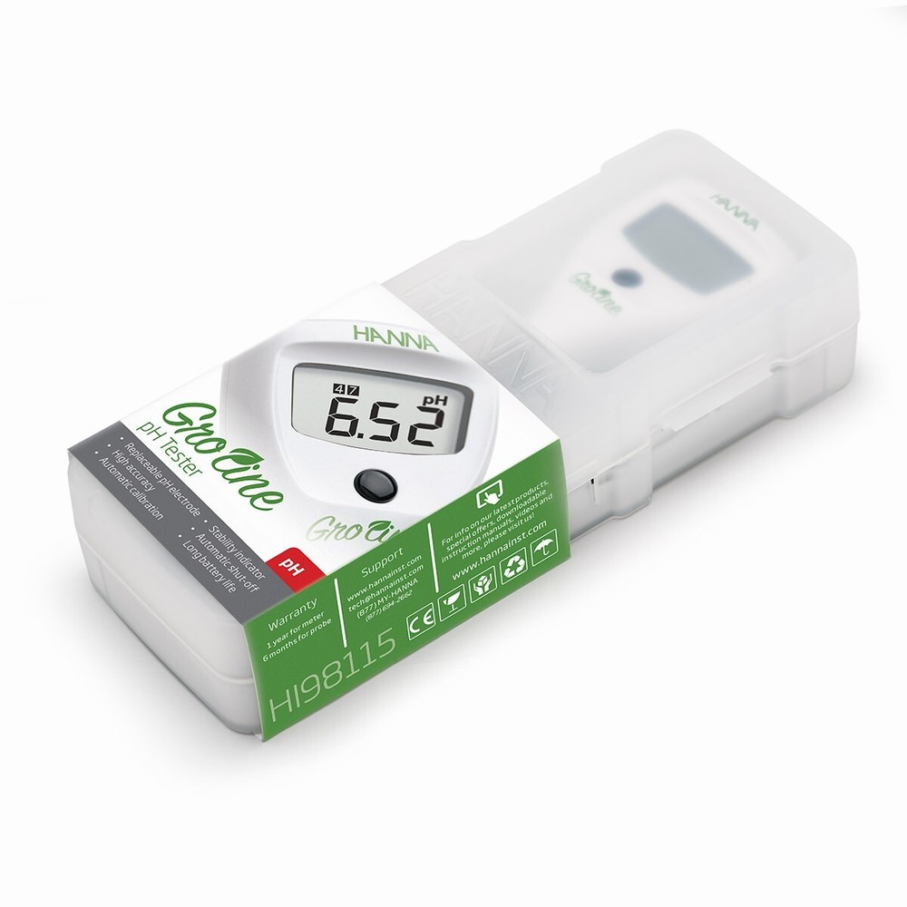 Hanna Instruments GroLine Direct Hydroponics PH Tester HI98115