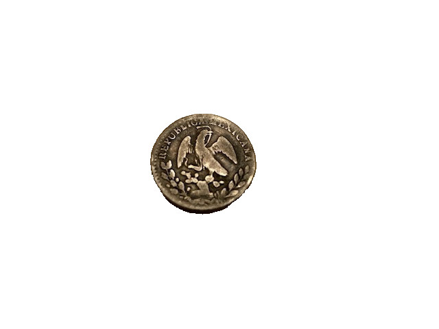 Mexican Silver 2 Real Coin 1859