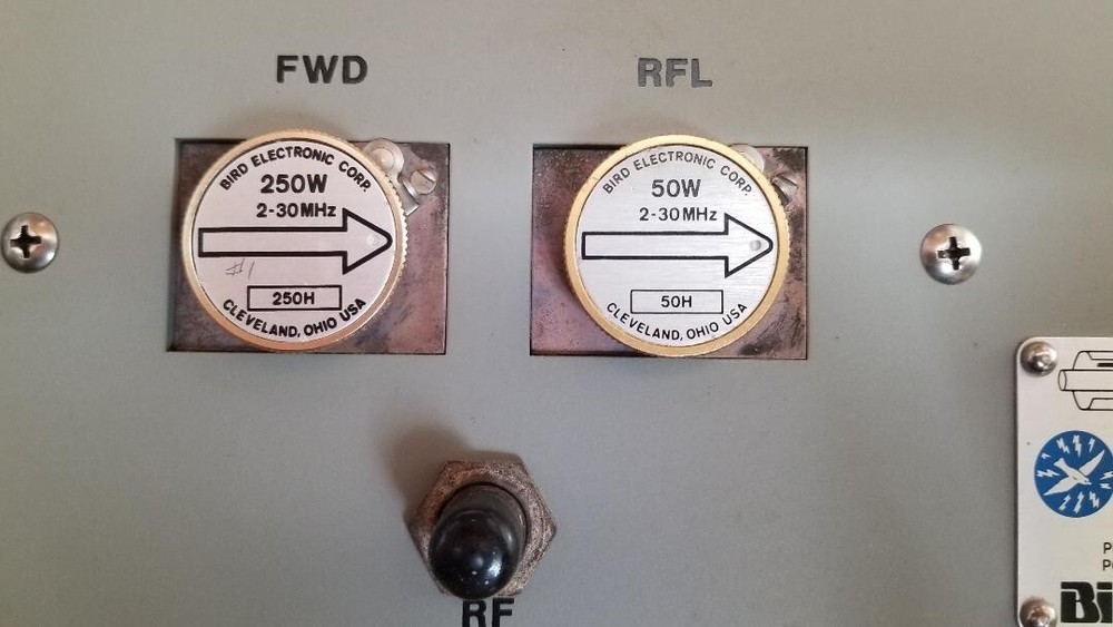 Bird 4527 Thruline rack mount dual meter Wattmeter, includes 2 elements