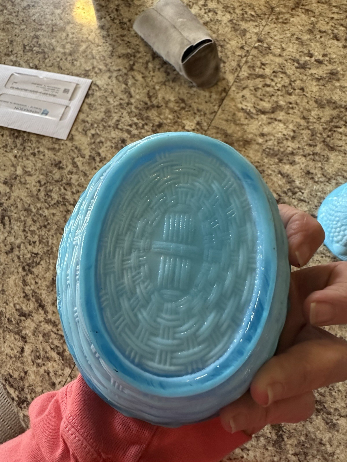 Westmoreland Hen On Nest Collectible Vintage Blue Milk Glass Style