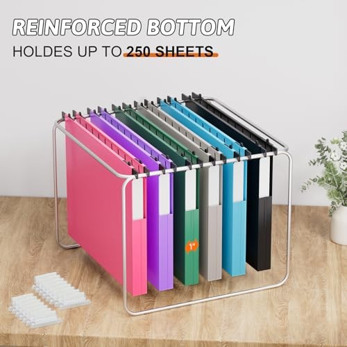 Plastic Extra Capacity Hanging File Folders Letter Cf-multicolor Sides Sealed