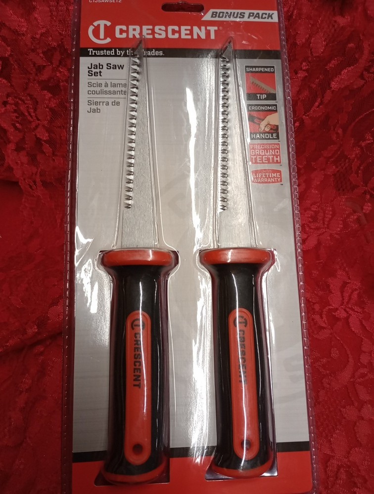 2 Pack! Crescent 6" Drywall Jab Saw Set w/ Sharpened Tip - CTJSAWSET2