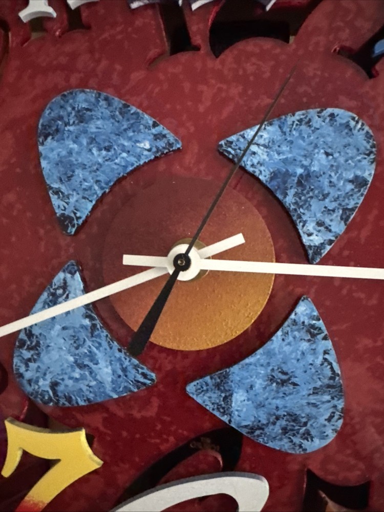 David Scherer Big Time Modern Red Clock Excellent Condition