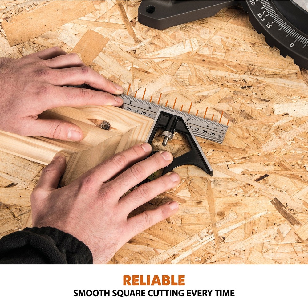 Evolution R255SMS+: Single Bevel Sliding Miter Saw With 10 in. Multi-Material Cu