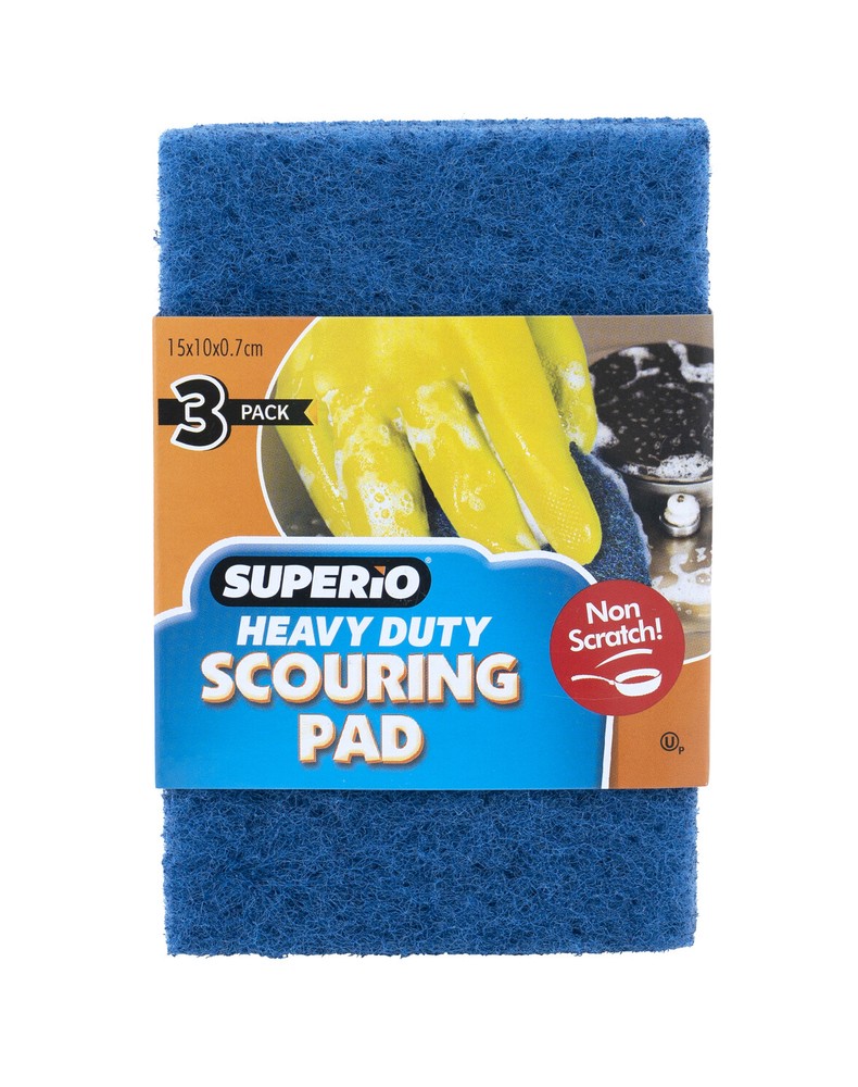 Heavy Duty Scouring Pad Non Scratch (3 Pack)