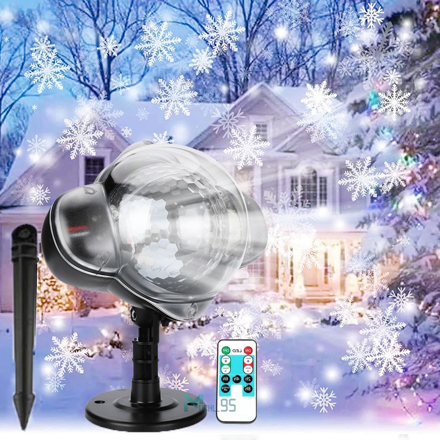 2026 Christmas Snowflake Projector Lights, Snowfall LED Light with Remote, Decor