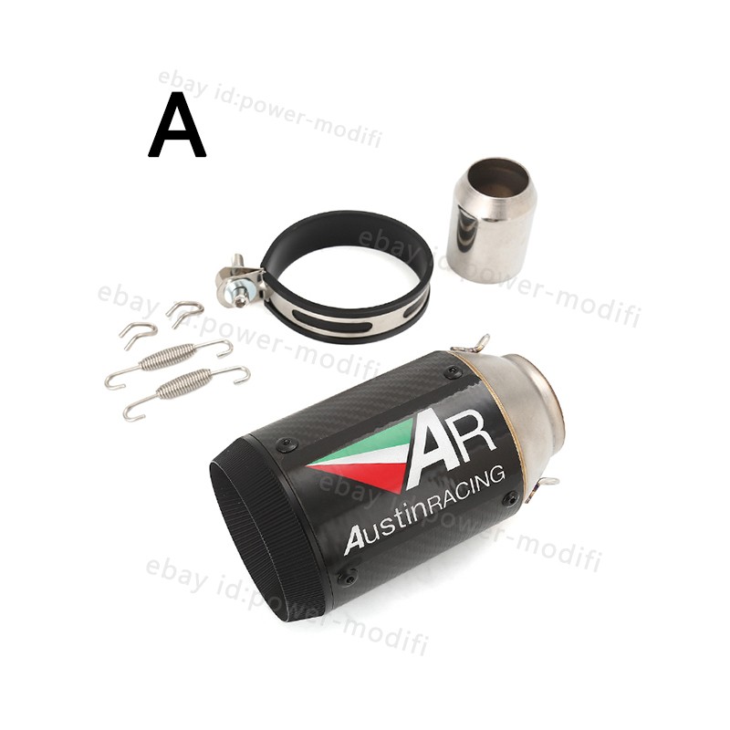 38-51mm Universal Motorcycle Exhaust Mufflers Pipe Carbon Tips For Yamaha Suzuki