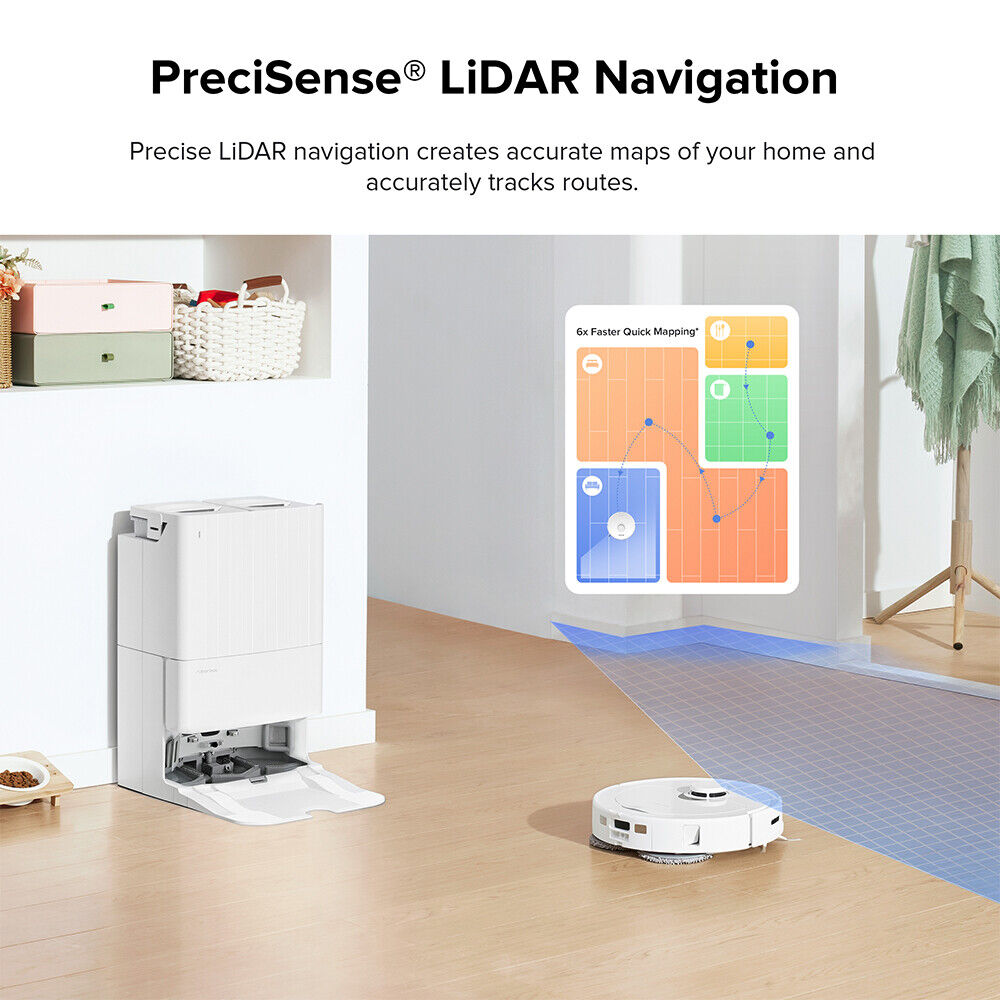 Roborock Q Revo Robot Vacuum, Self-Drying, Mop Lifting - Certified Refurbished