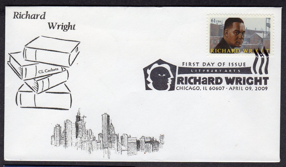 2009 61c 2 oz. RICHARD WRIGHT (4386) - CL Cachets FDC NQ904