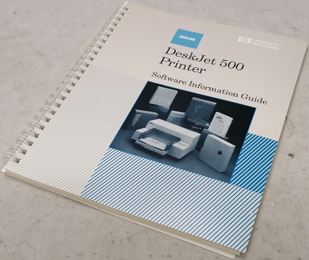 HP DeskJet 500 Printer Owners Manual/Setup Guide/Software Information
