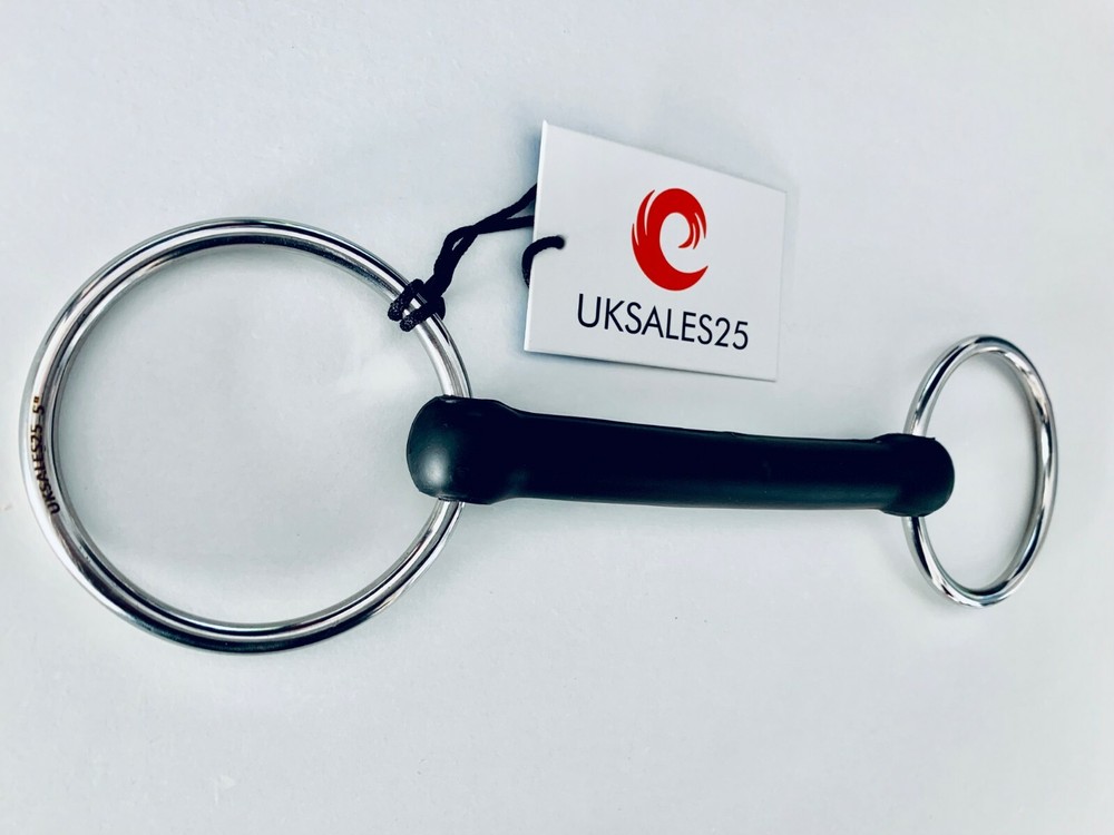 Loose Ring Rubber Mouth Snaffle Bit (UKSALES25®) *SAME DAY DISPATCH*