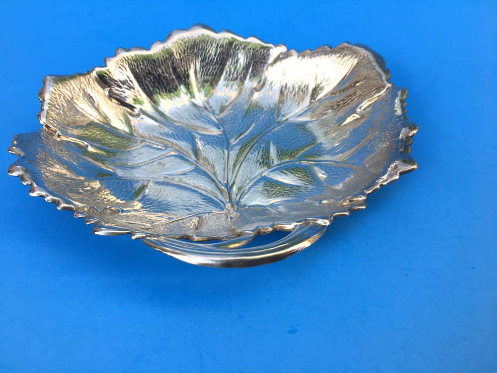 Leaf-Shape Nut Candy Dish By Wilcox International Silver