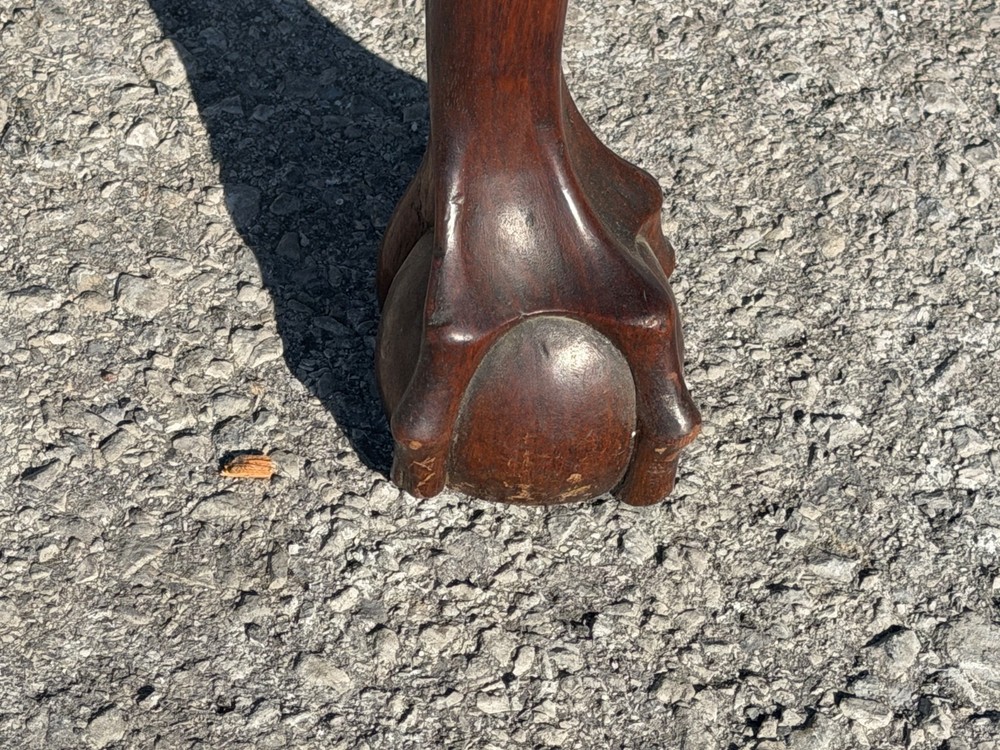 Antique Walnut Chippendale dining table 18th style ball & claw gate leg