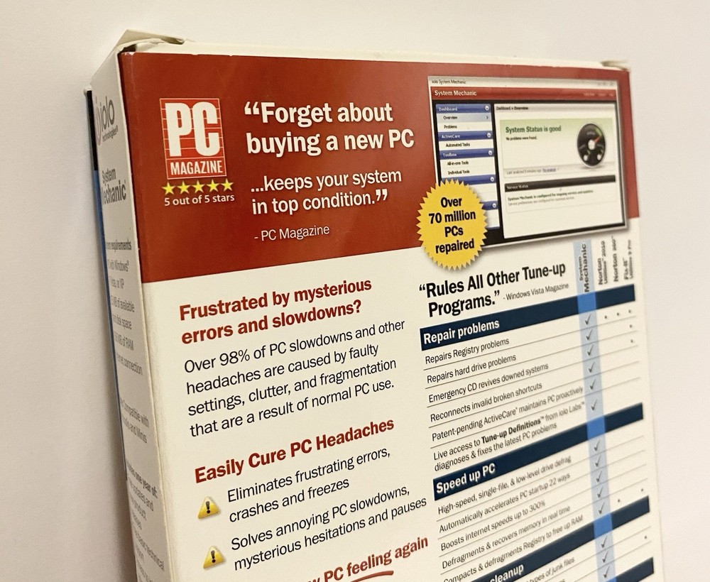 IOLO System Mechanic Shield PC computer Tune-up Software