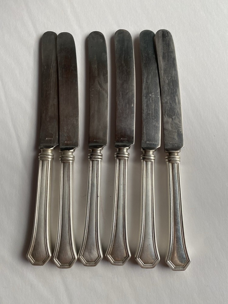 Reed & Barton 6 Dinner Knives Silverplate Flatware