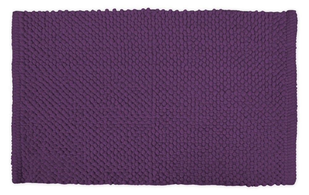 DII Popcorn Bath Rug, 17x24, Eggplant