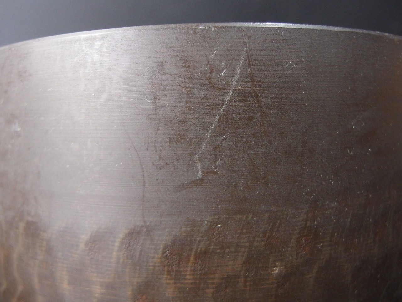 or2631 JAPANESE BUDDHIST SINGING BOWL ORIN GONG 7.1 inch / 18 cm Wide VINTAGE