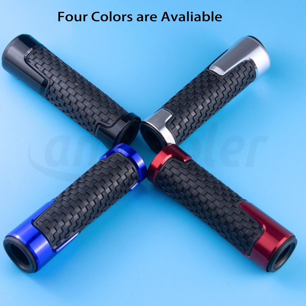 Amavoler Universal Motorcycle Handlebar Grips Fits for Medium, Black