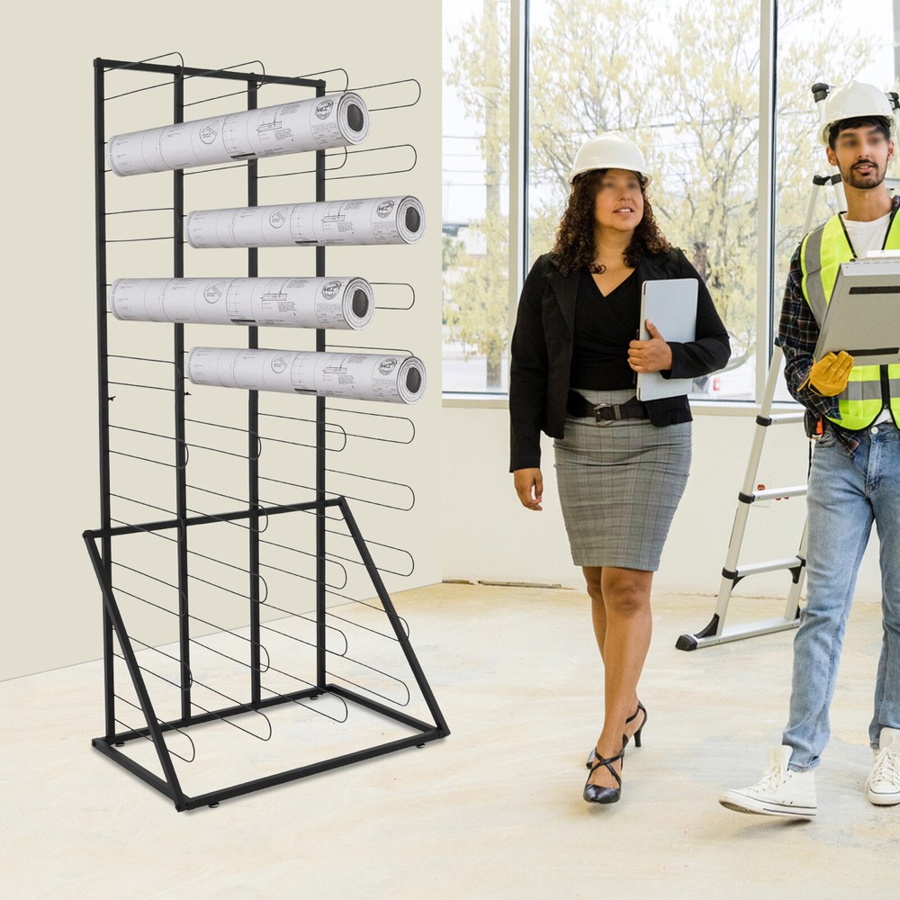 Paper Rolls Organizer, Floor Storage Rack, Material Roll Dsplay Rack